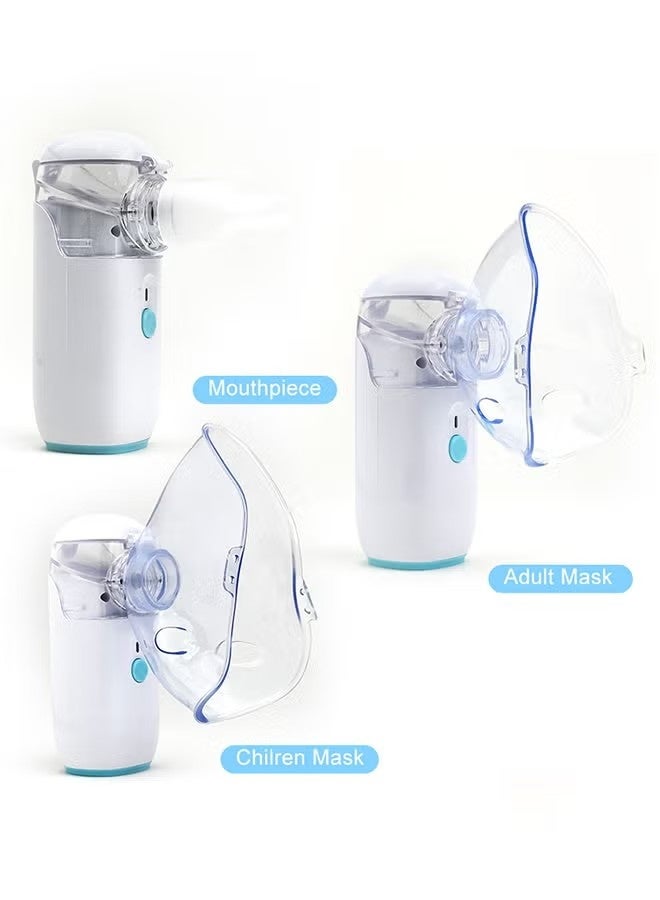 JWSISSIE Ultrasonic Mesh Nebulizer for children Men Women Mini Handheld Portable Steam Humidifier for home and travel White - Image 3